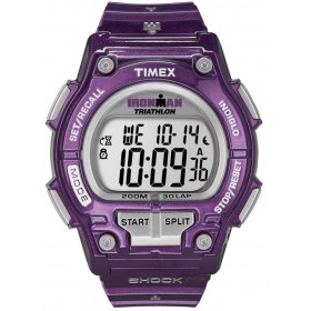 Timex Ironman 45mmTriathlon Purple Rubber Strap T5K558